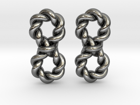 Twistfinity Earrings in Polished Silver