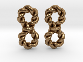 Twistfinity Earrings in Natural Brass