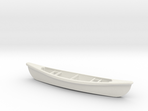 1/24 Scale 15 Ft Canoe in White Natural Versatile Plastic