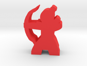 Game Piece, Ancient China Archer in Red Processed Versatile Plastic