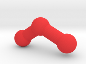Ozone molecule model. in Red Processed Versatile Plastic: 1:10
