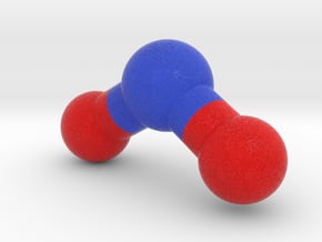 Nitrogen dioxide, NO2, Molecule Model. in Full Color Sandstone: 1:10
