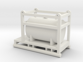 1:64 550 Gallon Skid Fuel Tank  in White Natural Versatile Plastic