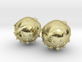Blowfish Earrings  in 18k Gold Plated Brass