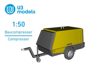 1:50 Baukompressor / Construction Compressor in Tan Fine Detail Plastic