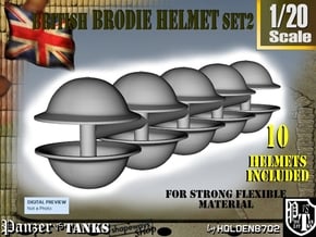 1-20 Brodie Helmet Set2 in White Natural Versatile Plastic