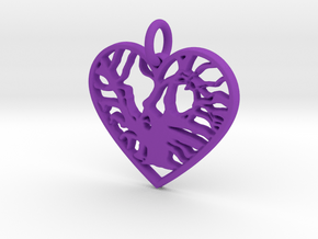 Angel Oak Tree - heart in Purple Processed Versatile Plastic