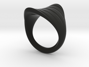 MizNK Ring NO.5 Inspired by the Sea in Black Natural Versatile Plastic: 5.5 / 50.25