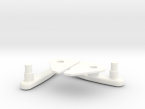 Lama Door Handles 1.4 in White Processed Versatile Plastic