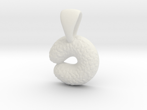 Sesame Bagel Pendant in White Natural Versatile Plastic