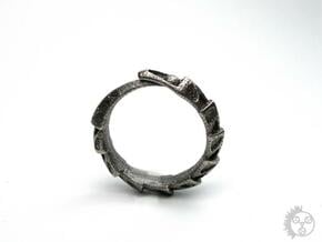 Carapace Ring in Polished Bronzed Silver Steel
