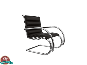 Miniature MR Lounge Chair - Ludwig Van Der Rohe in White Natural Versatile Plastic