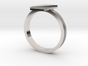 Fashion ring in Rhodium Plated Brass: 9.5 / 60.25