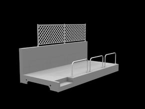 Pit Wall - slot car track (1:43) in White Processed Versatile Plastic