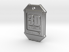 Dogtag 3D-Printing in Natural Silver