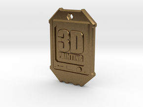 Dogtag 3D-Printing in Natural Bronze