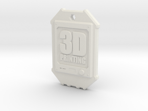 Dogtag 3D-Printing in White Natural Versatile Plastic