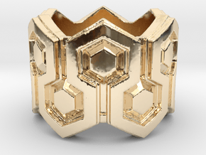 Overlook Ring in 14k Gold Plated Brass: 6 / 51.5