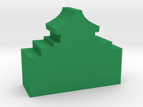 Game Piece, Great Wall Fort in Green Processed Versatile Plastic