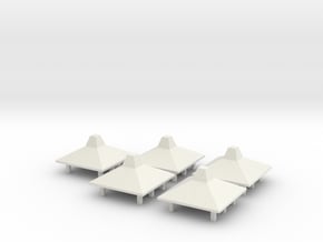 Kona Airport Hut Small - X5 in White Natural Versatile Plastic: 1:400