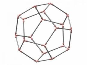 Dodecahedron in White Natural Versatile Plastic