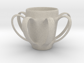 Coffee mug #4 XL - Many Handles in Natural Sandstone