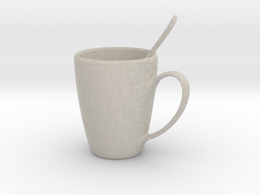 Coffee mug #5 - Spoon Included in Natural Sandstone