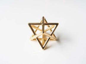 Merkaba pendant - small in 14k Gold Plated Brass