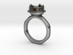 Ring Halkida - Round in Polished Silver: 5.5 / 50.25