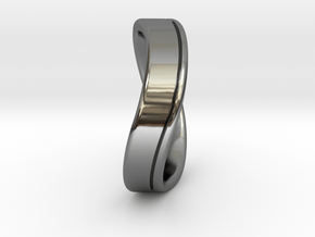 Wedding Ring INFINITY. Comfort fit. Size 13 in Fine Detail Polished Silver