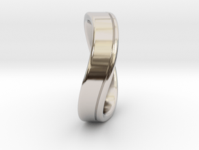 Wedding Ring INFINITY. Comfort fit. Size 13 in Platinum