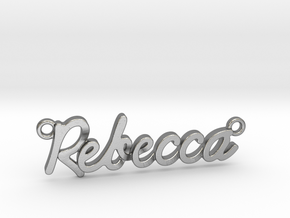 Name Pendant - "Rebecca" in Natural Silver