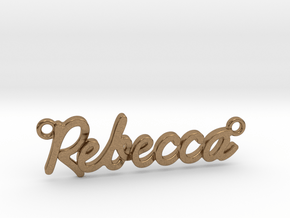 Name Pendant - "Rebecca" in Natural Brass