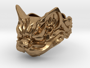 Fu Cat (Komaneko) Ring in Natural Brass: 13 / 69