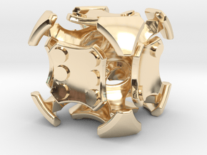Quantum D6 Pipped in 14k Gold Plated Brass