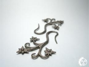 Flora Earrings - Stainless Steel in Polished Bronzed Silver Steel
