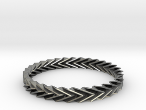 Bracelet Miura - Origami Inspired Design in Natural Silver