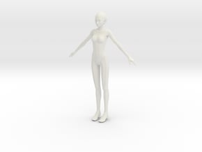 1/24 Female Body for Modeling in White Natural Versatile Plastic