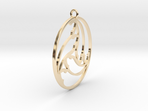 Gothic Triskel Pendant in 14K Yellow Gold