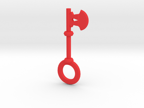 Axe Key in Red Processed Versatile Plastic