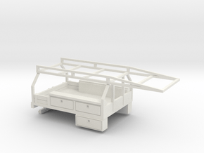 1/64 Contractor Bed for Dually Pickups in White Natural Versatile Plastic