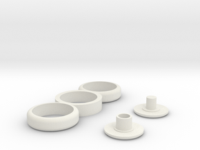 Fidget Spinner Triple Loop in White Natural Versatile Plastic