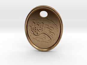Fox Medallion in Natural Brass