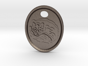 Fox Medallion in Polished Bronzed Silver Steel