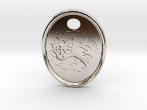 Fox Medallion in Rhodium Plated Brass