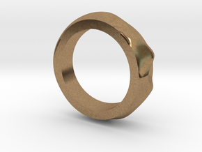 Dune ring in Natural Brass