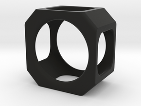 CELLS RING S7 in Black Natural Versatile Plastic: 7 / 54