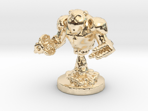 Mech Bot in 14k Gold Plated Brass: Small