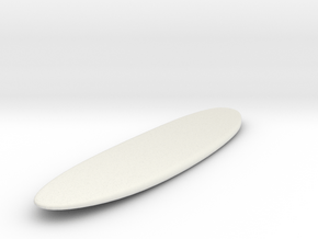 Surfing Longboard Surfboard 1:24 Scale in White Natural Versatile Plastic