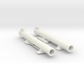 1/72 Scale Mk 18 PT Boat Torpedo Tubes in White Processed Versatile Plastic